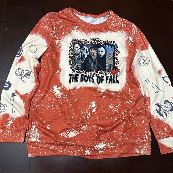 LS Shirt Top Other - New BOYS OF FALL Horror Characters Shirt Top Size L Large Halloween Freddy Myers